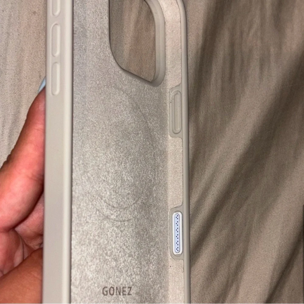 Beige/White Phone Case